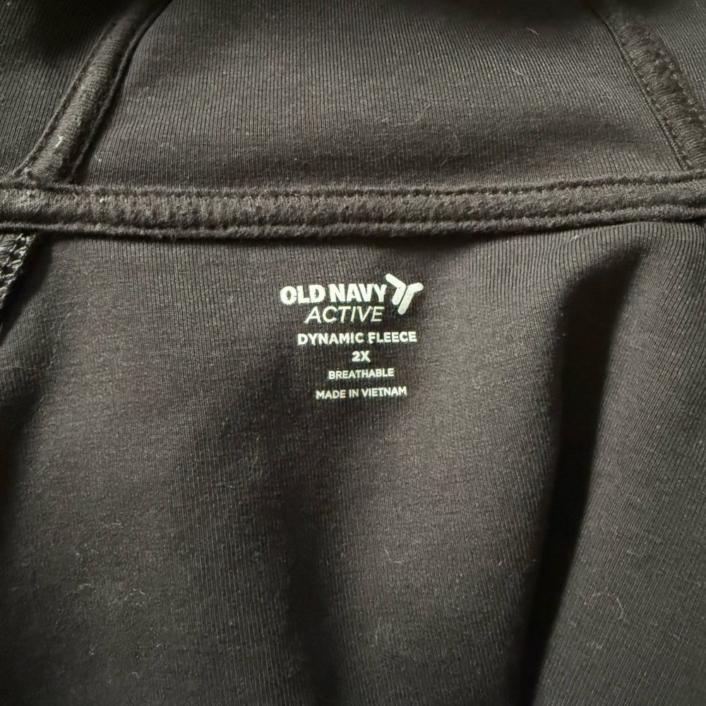Women’s Old Navy Active Dynamic Fleece Full-Zip Black Hoodie Sweatshirt - Picture 7 of 9